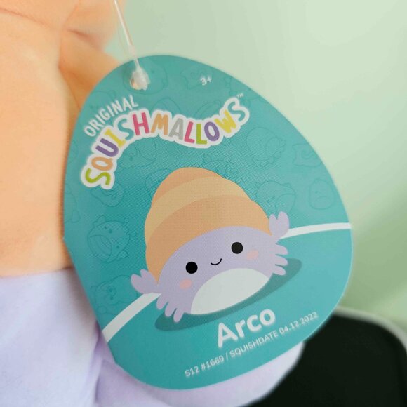 NWT 12" Arco the purple hermit crab Squishmallow - Picture 2 of 2